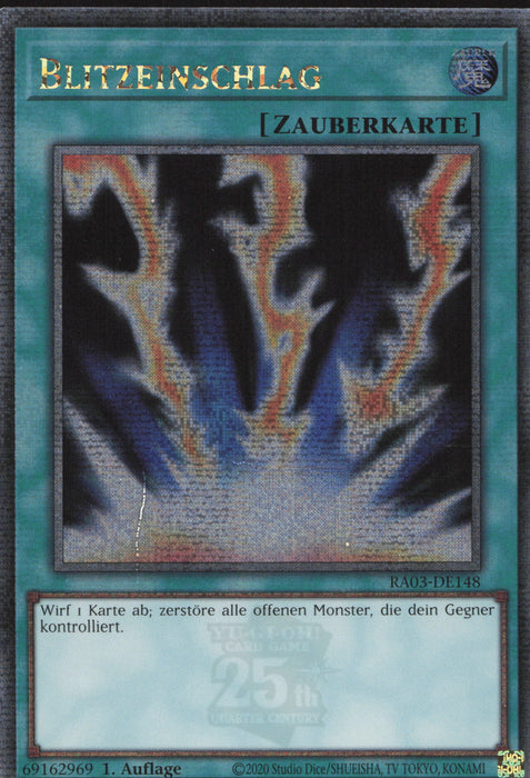 Blitzeinschlag (V.2) RA03-DE148 Quarter Century Secret Rare Deutsch