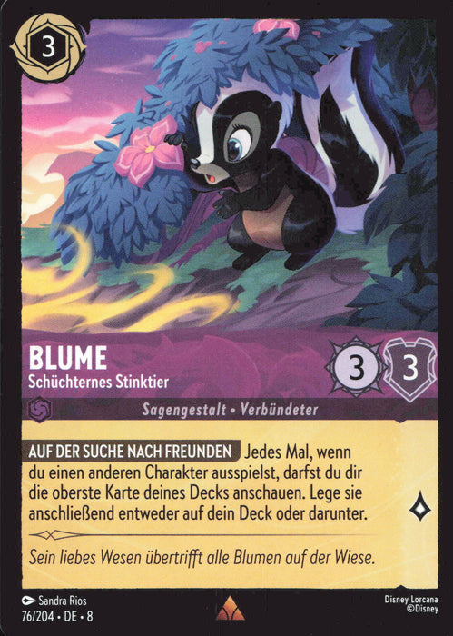 Blume - Schüchternes Stinktier 8JAF-076 Rare Deutsch