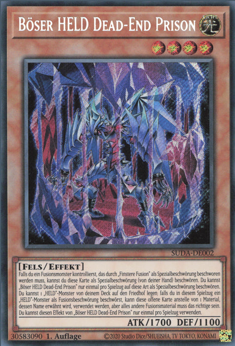 Böser HELD Dead-End Prison (V.1) SUDA-DE002 Secret Rare Deutsch