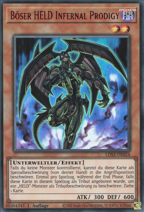 Böser HELD Infernal Prodigy (V.2) LDS3-DE024 Ultra Rare Deutsch