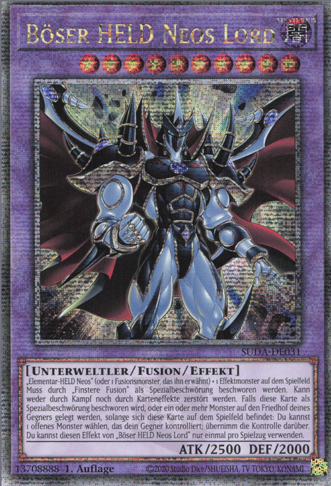 Böser HELD Neos Lord (V.2) SUDA-DE031 Quarter Century Secret Rare Deutsch