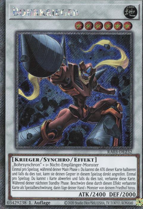 Bohrkrieger (V.1) RA03-DE232 Platinum Secret Rare Deutsch