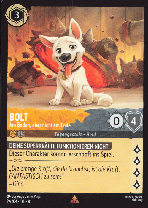 Bolt - Am Boden, aber nicht am Ende 8JAF-029 Rare Deutsch