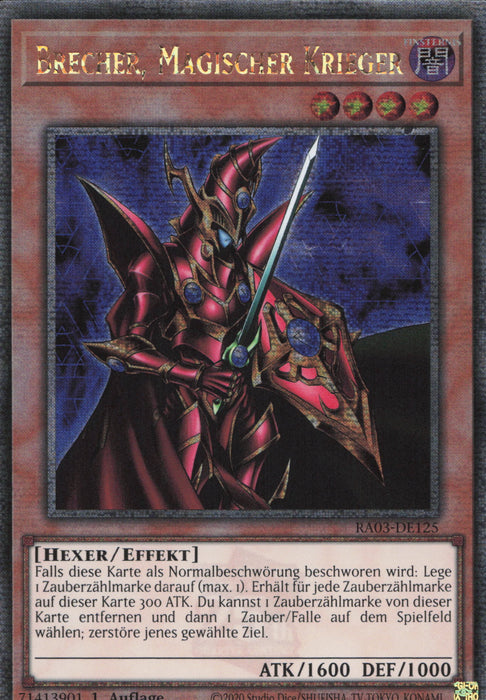 Brecher, Magischer Krieger (V.2) RA03-DE125 Quarter Century Secret Rare Deutsch