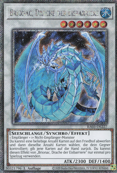 Brionac, Drache der Eisbarriere (V.1) RA03-DE227 Platinum Secret Rare Deutsch