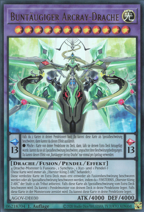 Buntäugiger Arcray-Drache (V.1) AGOV-DE030 Ultra Rare