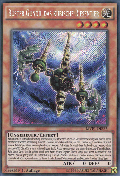 Buster Gundil das kubische Riesentier (V.3) MVP1-DES35 Secret Rare Deutsch