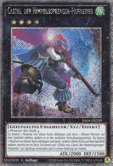 Castel, der Himmelssprenger-Musketier (V.1) RA04-DE230 Platinum Secret Rare Deutsch