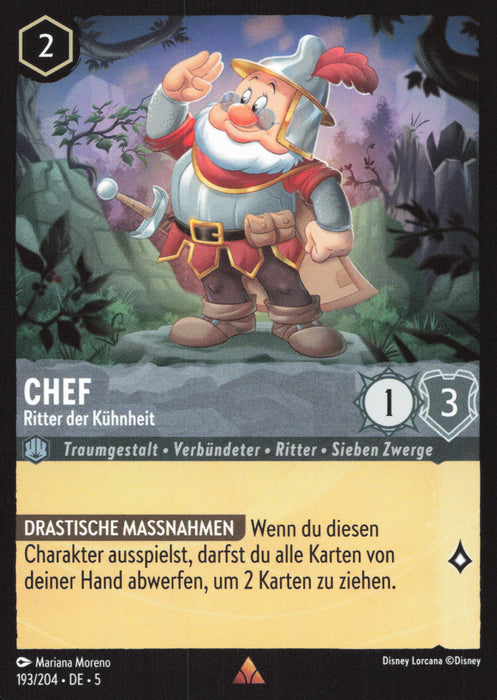 Chef - Ritter der Kühnheit 5SSK-193 Rare Deutsch