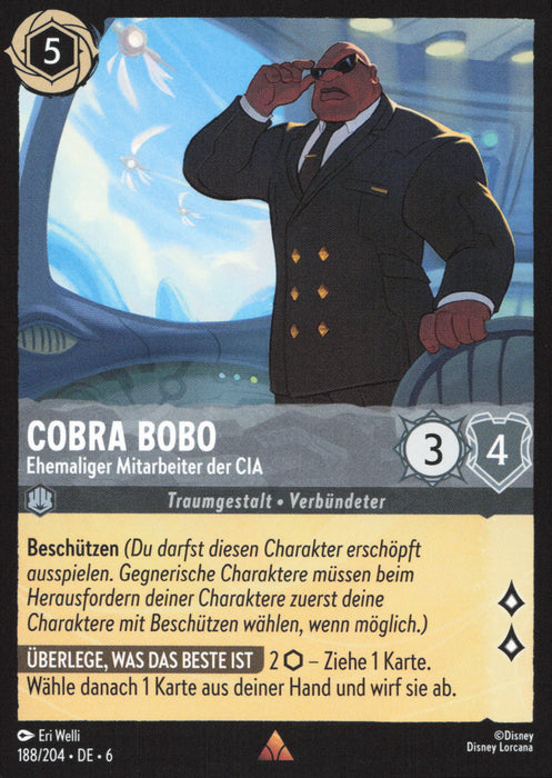 Cobra Bobo - Ehemaliger Mitarbeiter der CIA 6AZS-188 Rare Deutsch