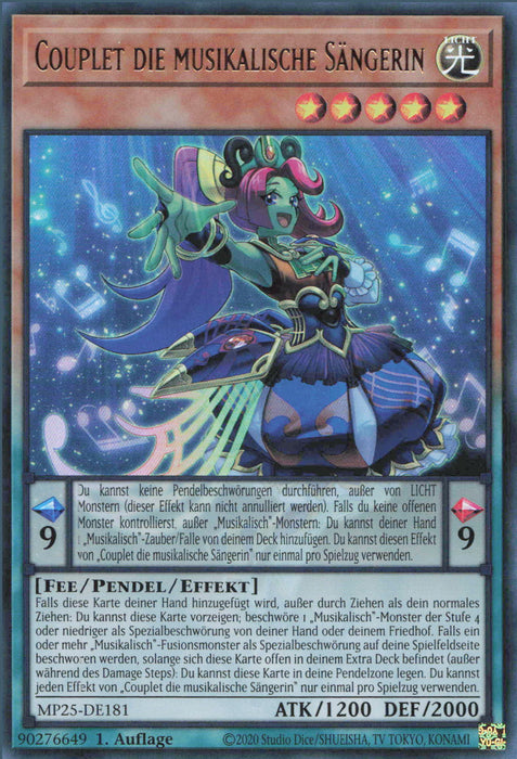 Couplet die musikalische Sängerin MP25-DE181 Ultra Rare Deutsch