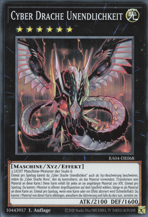 Cyber Drache Unendlichkeit (V.1) RA04-DE068 Super Rare Deutsch