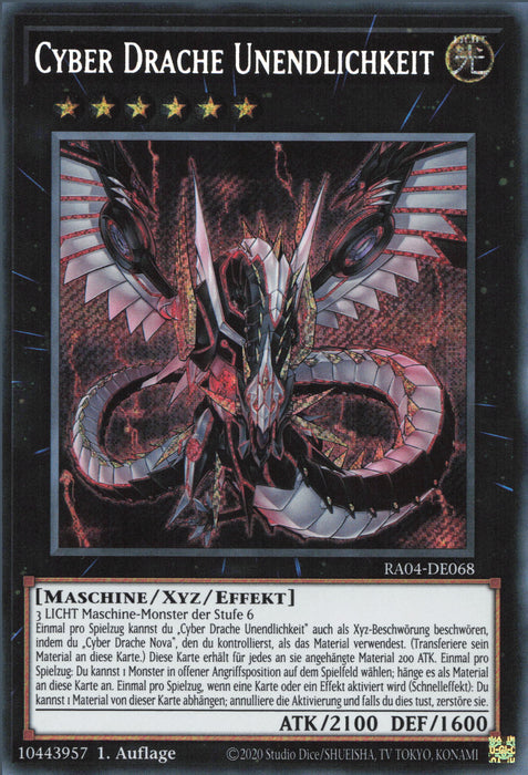Cyber Drache Unendlichkeit (V.3) RA04-DE068 Secret Rare Deutsch