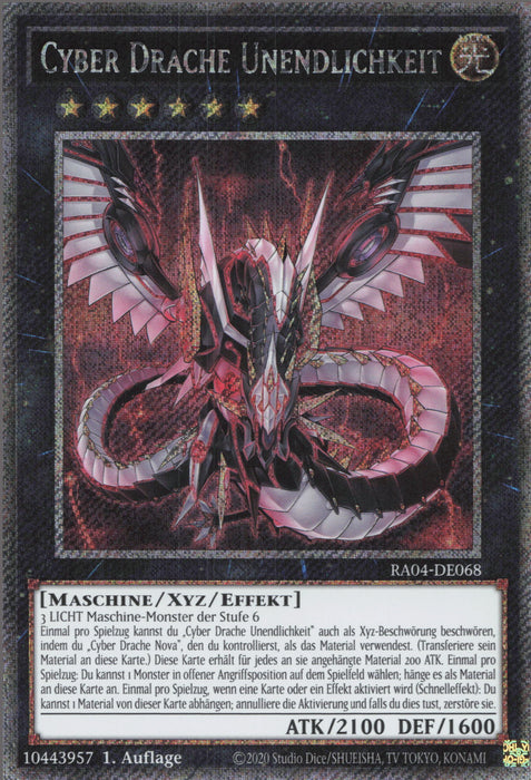 Cyber Drache Unendlichkeit (V.4) RA04-DE068 Platinum Secret Rare Deutsch