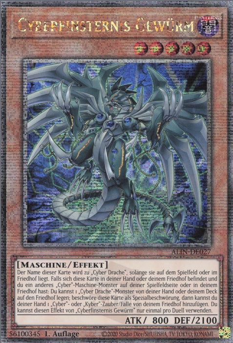Cyberfinsternis Gewürm (V.2) ALIN-DE027 Quarter Century Secret Rare Deutsch