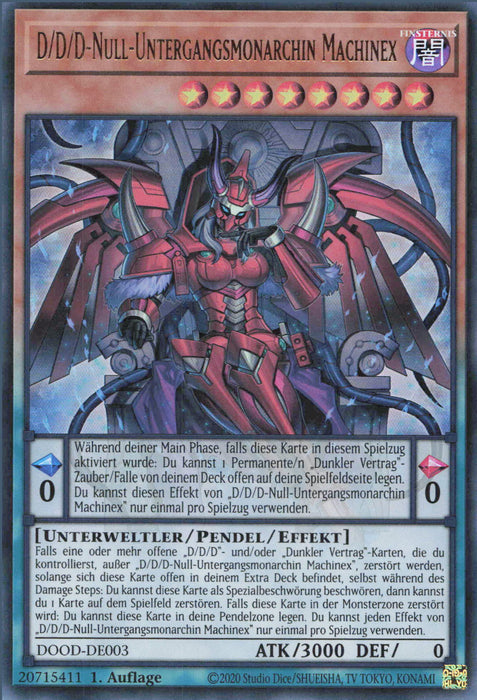 D/D/D-Null-Untergangsmonarchin Machinex (V.1) DOOD-DE003 Ultra Rare Deutsch