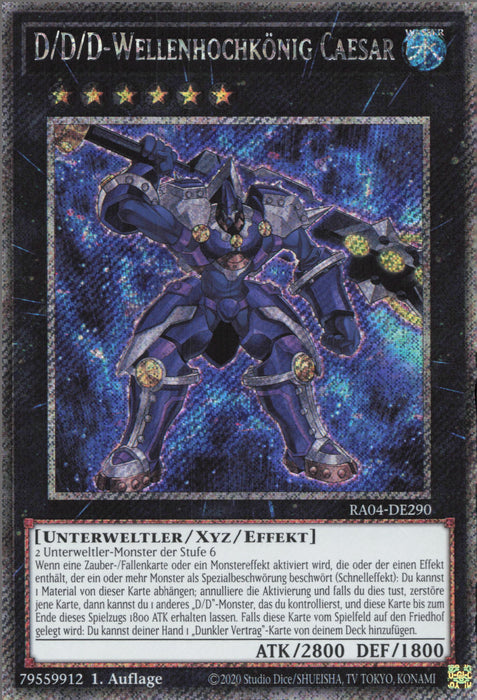 D/D/D-Wellenhochkönig Caesar (V.1) RA04-DE290 Platinum Secret Rare Deutsch