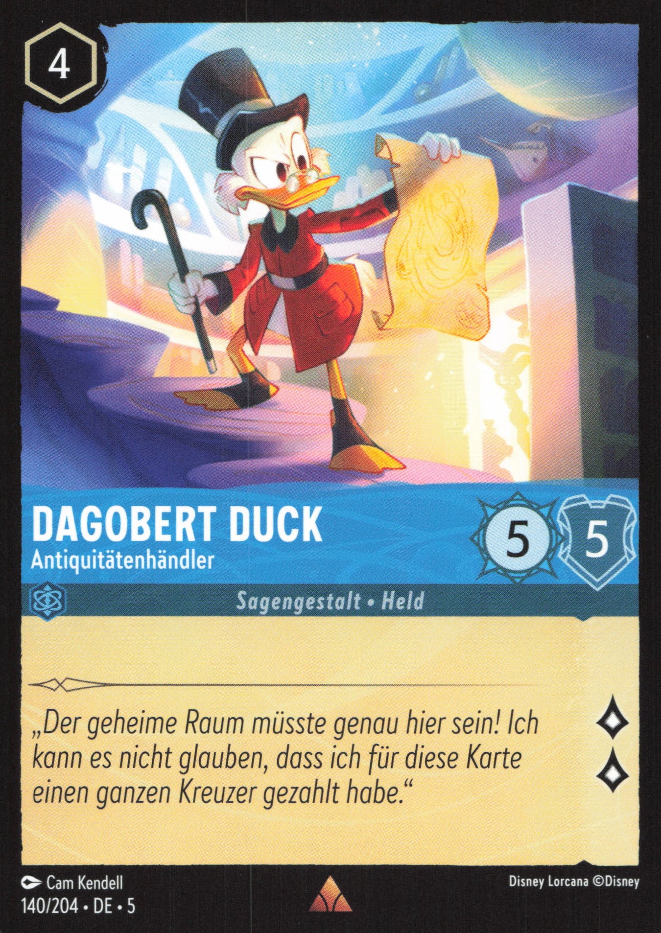 Alle Dagobert Duck Charakterkarten in Disney Lorcana