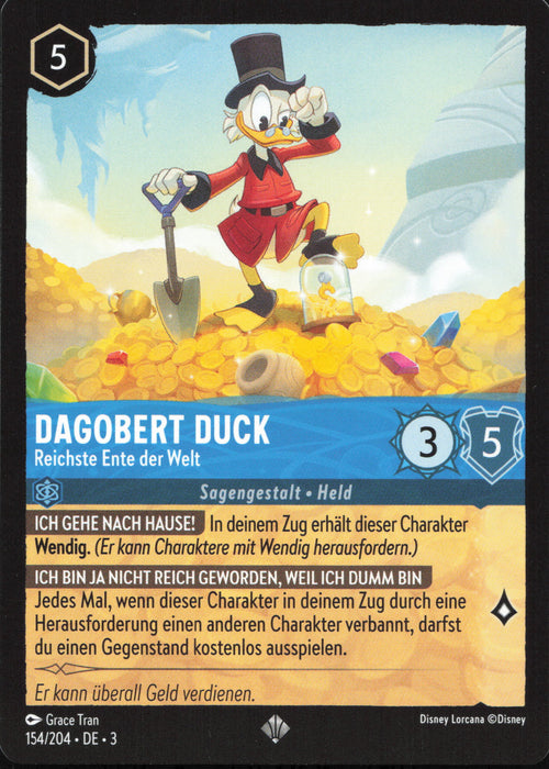 Dagobert Duck - Reichste Ente der Welt (V.1) 3INK-154 Super Rare Deutsch