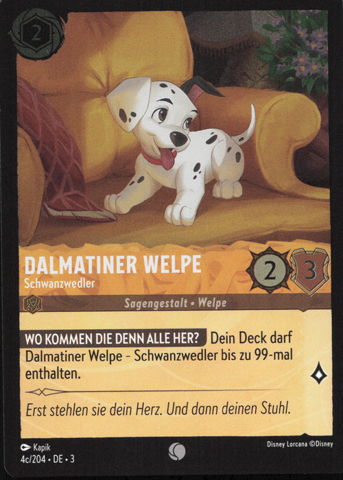 Dalmatiner Welpe - Schwanzwedler (V.3) 3INK-004 Common Deutsch