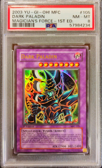 Dark Paladin (V.1) MFC-EN105 Ultra Rare Englisch PSA 8
