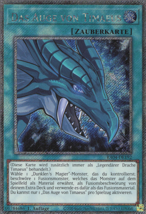 Das Auge von Timaeus (V.1) RA04-DE192 Platinum Secret Rare Deutsch