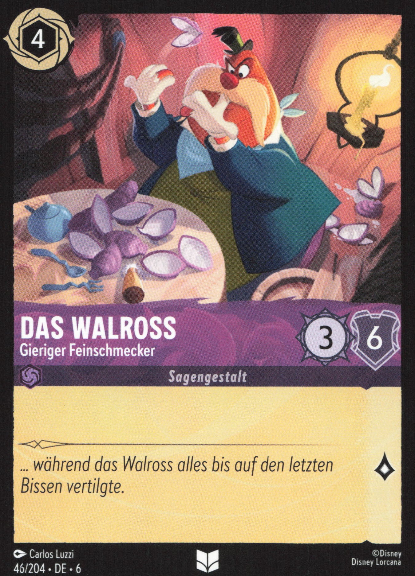 Alle Das Walross Charakterkarten in Disney Lorcana