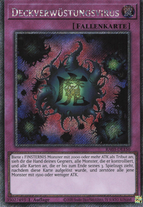 Deckverwüstungsvirus (V.1) RA03-DE150 Platinum Secret Rare Deutsch
