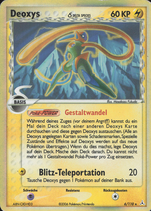 Deoxys δ Delta Species HP-6 Holo Rare Deutsch
