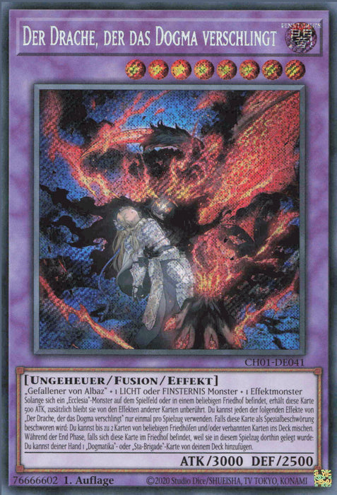 Der Drache, der das Dogma verschlingt (V.2) CH01-DE041 Secret Rare Deutsch