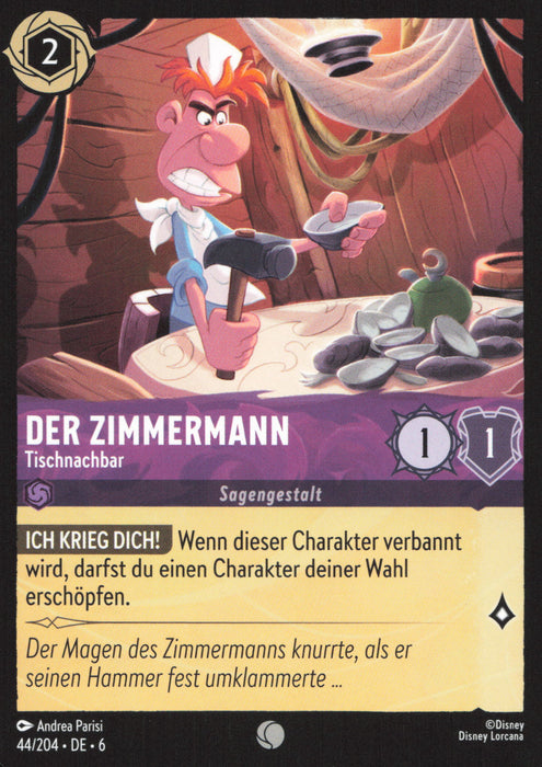 Der Zimmermann - Tischnachbar 6AZS-044 Common Deutsch