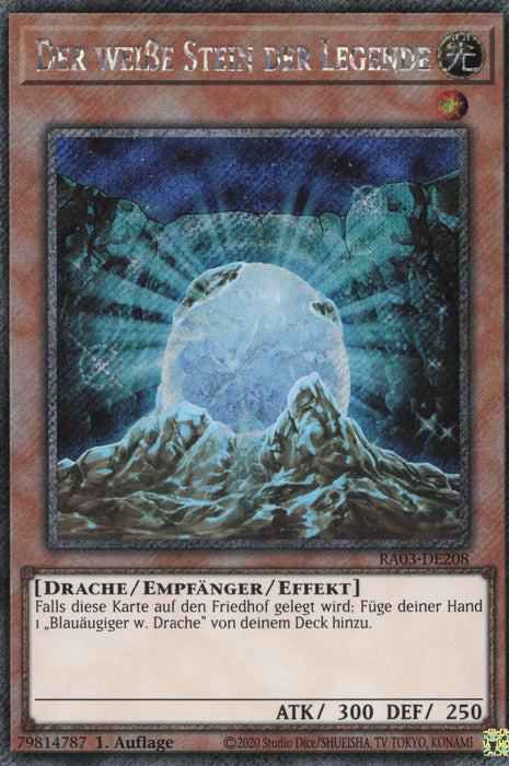 Der weiße Stein der Legende (V.1) RA03-DE208 Platinum Secret Rare Deutsch