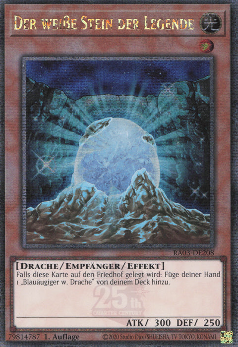 Der weiße Stein der Legende (V.2) RA03-DE208 Quarter Century Secret Rare Deutsch