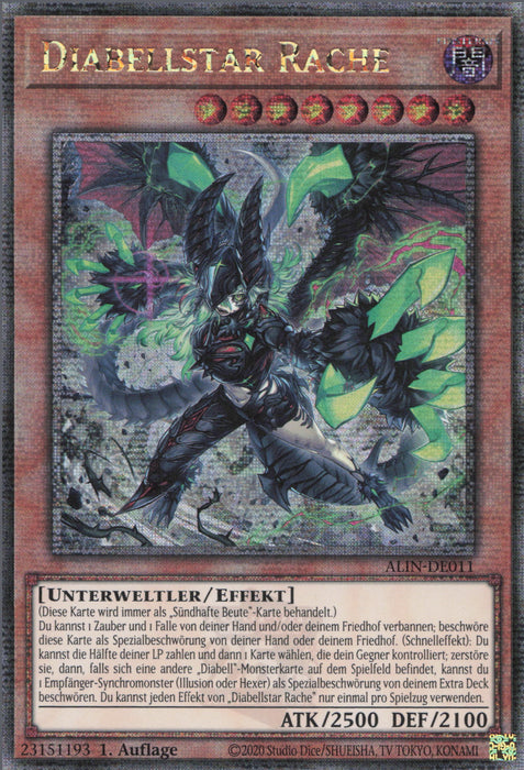 Diabellstar Rache (V.2) ALIN-DE011 Quarter Century Secret Rare Deutsch