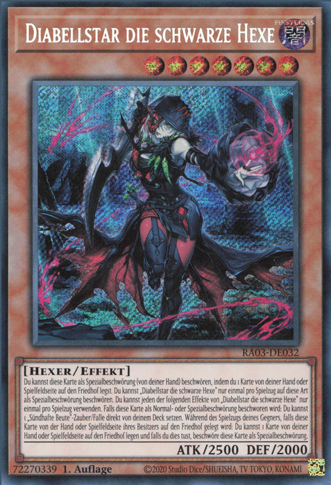 Diabellstar die schwarze Hexe (V.3) RA03-DE032 Secret Rare Deutsch