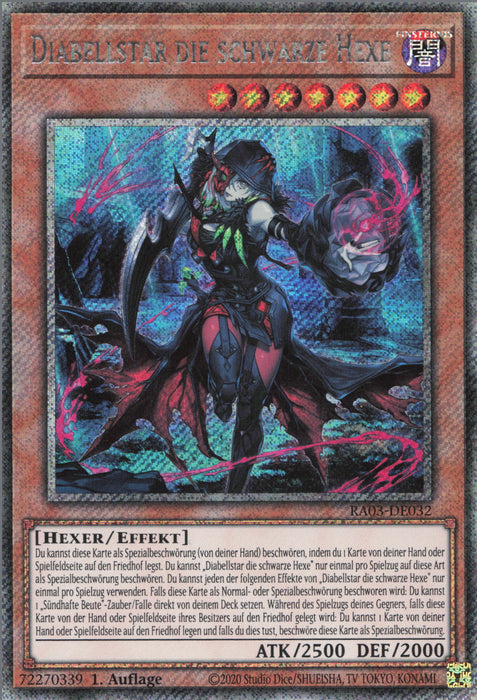 Diabellstar die schwarze Hexe (V.4) RA03-DE032 Platinum Secret Rare Deutsch