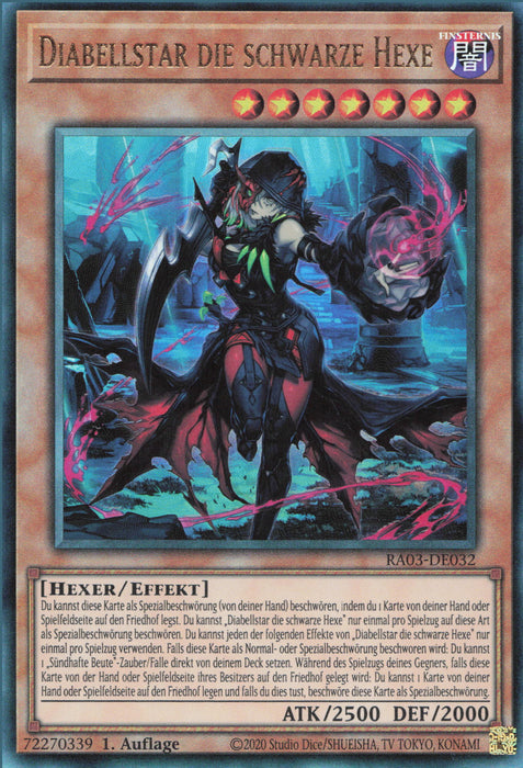 Diabellstar die schwarze Hexe (V.6) RA03-DE032 Ultimate Rare Deutsch