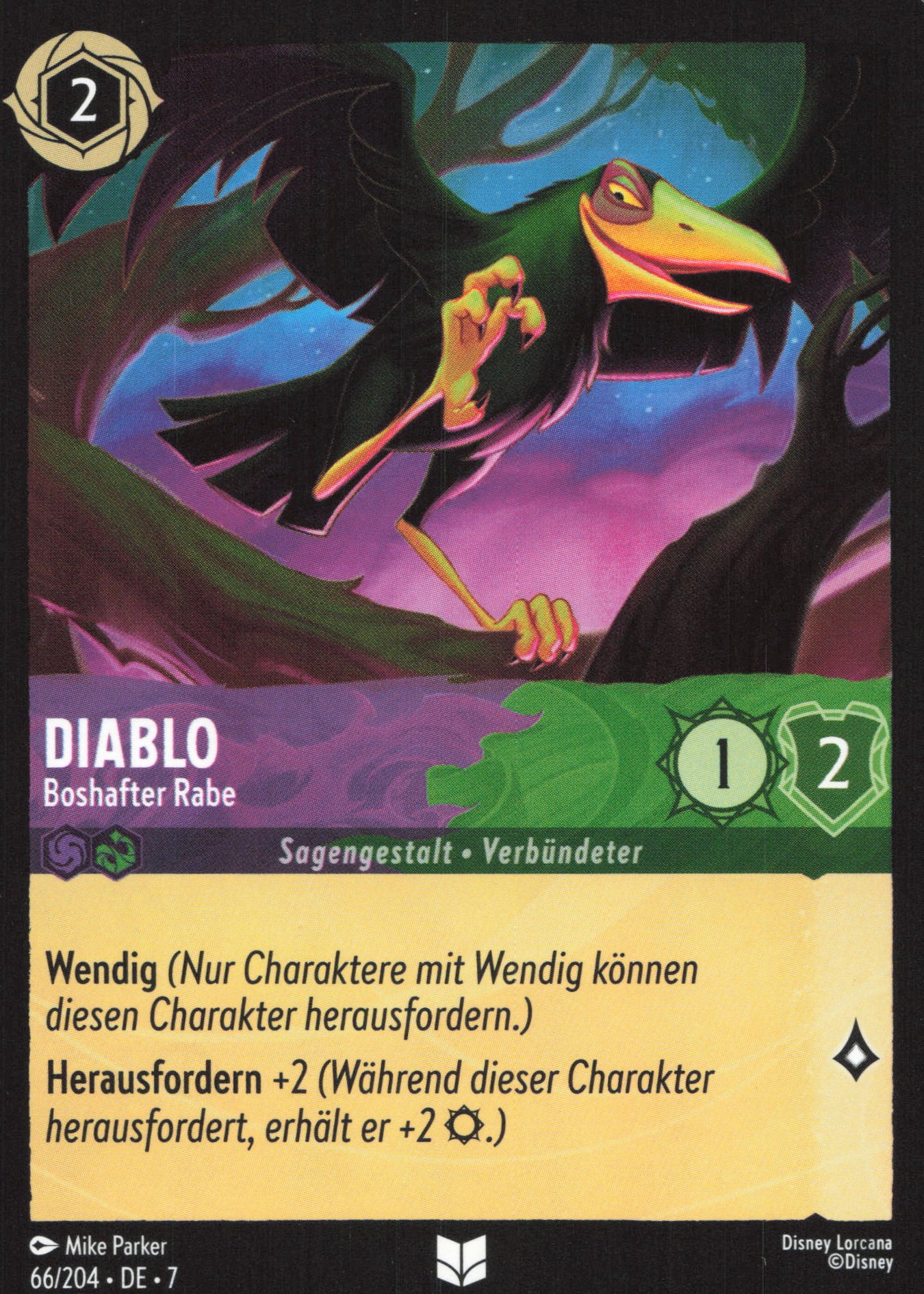 Alle Diablo Charakterkarten in Disney Lorcana