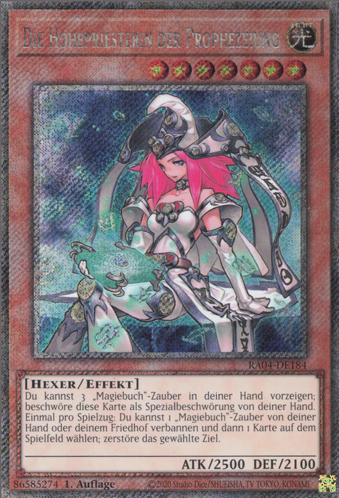 Die Hohepriesterin der Prophezeiung (V.1) RA04-DE184 Platinum Secret Rare Deutsch