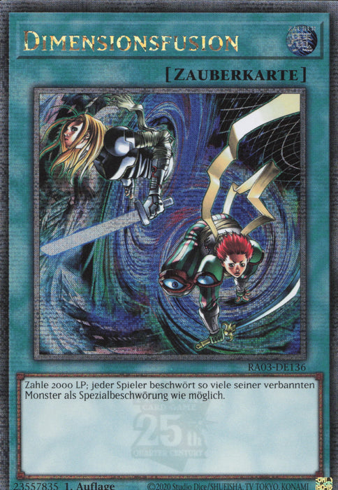 Dimensionsfusion (V.2) RA03-DE136 Quarter Century Secret Rare Deutsch