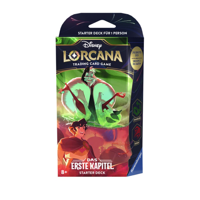 Disney Lorcana Cruella und Aladdin Starter Deck Das Erste Kapitel