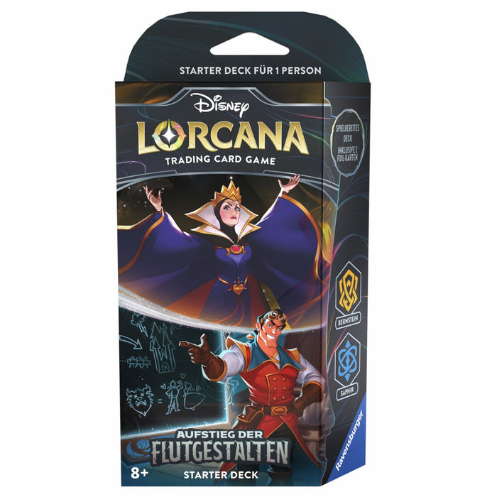 Disney Lorcana Königin und Gaston Starter Deck Aufstieg der Flutgestalten