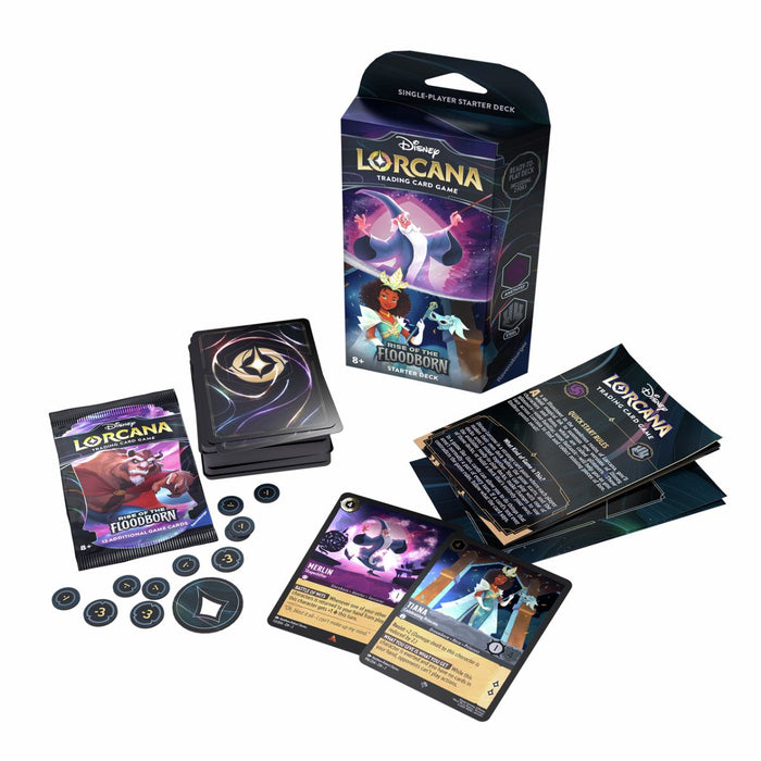 Disney Lorcana Merlin und Tiana Starter Deck Rise of the Floodborn