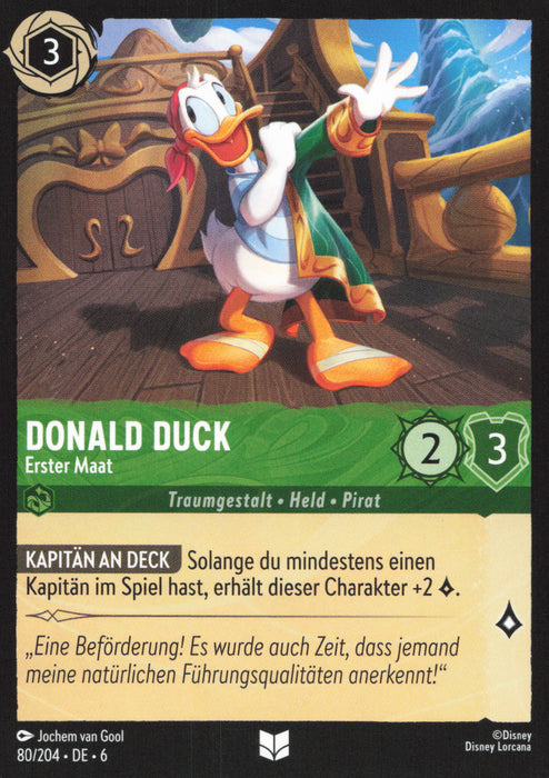 Donald Duck - Erster Maat 6AZS-080 Uncommon Deutsch