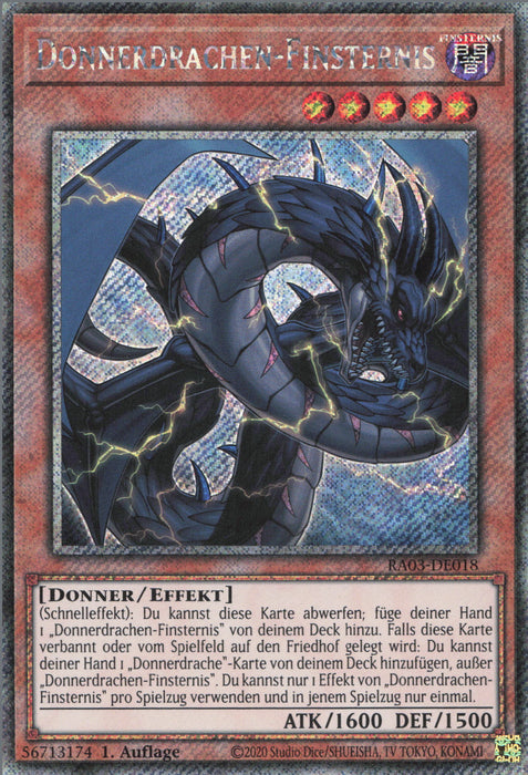 Donnerdrachen-Finsternis (V.4) RA03-DE018 Platinum Secret Rare Deutsch