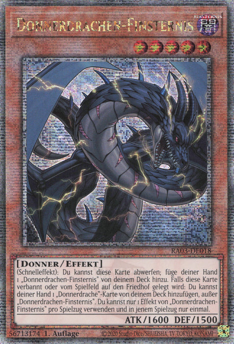 Donnerdrachen-Finsternis (V.5) RA03-DE018 Quarter Century Secret Rare Deutsch