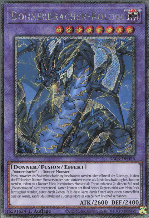 Donnerdrachen-Koloss (V.4) RA03-DE036 Platinum Secret Rare Deutsch