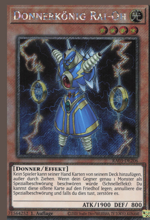 Donnerkönig Rai-Oh (V.1) RA03-DE206 Platinum Secret Rare Deutsch