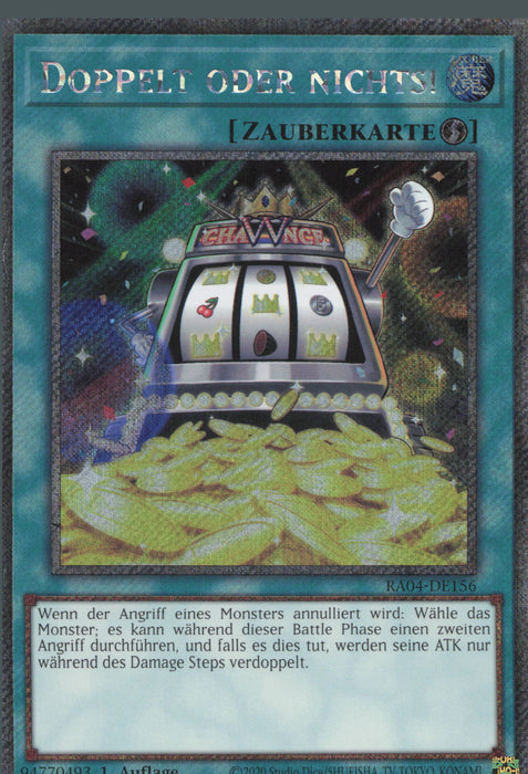 Doppelt oder nichts! (V.1) RA04-DE156 Platinum Secret Rare Deutsch