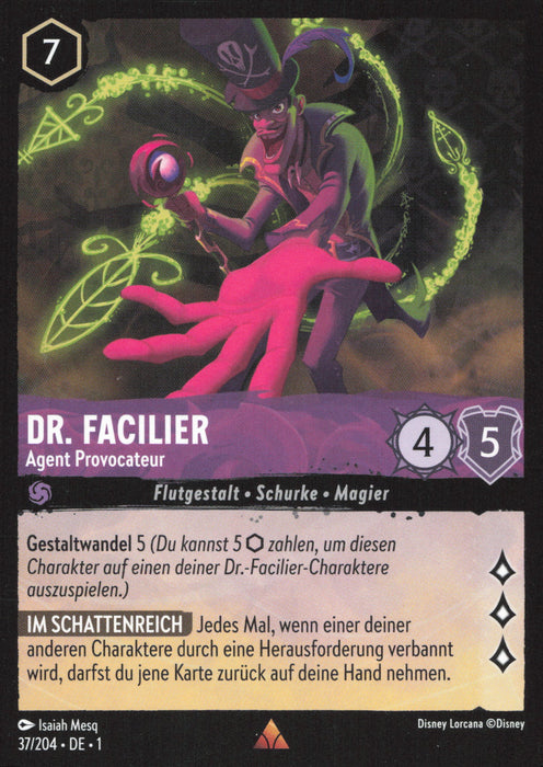 Dr. Facilier - Agent Provocateur 1TFC-037 Rare Deutsch